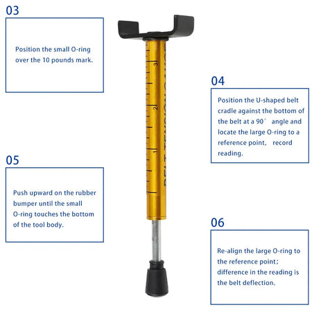 Belt Tension Gauge for Adjusting Belt Tension with 10-lbs Drive After Belt Replacement, Adjustment or Wheel Service by InterCyprus Trading Ltd