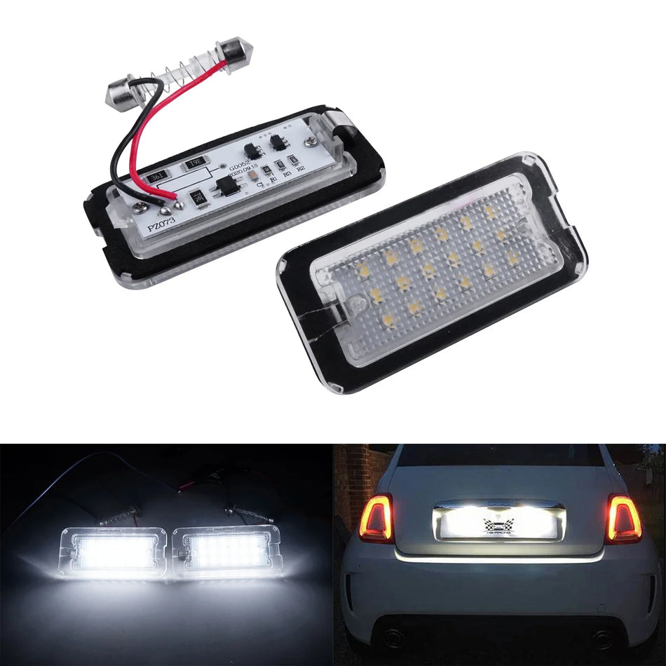 Osvětlení registrační značky Fiat 500 Abarth 18SMD Canbus bez chyby OBC