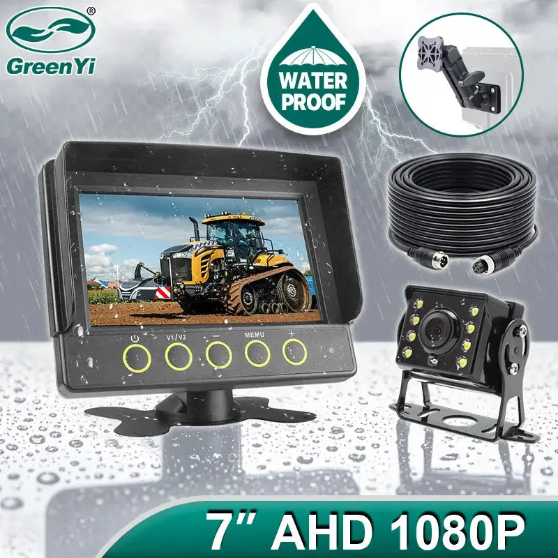 7-tolline auto DVR monitor 2CH AHD veekindel tagurdamiskaamera