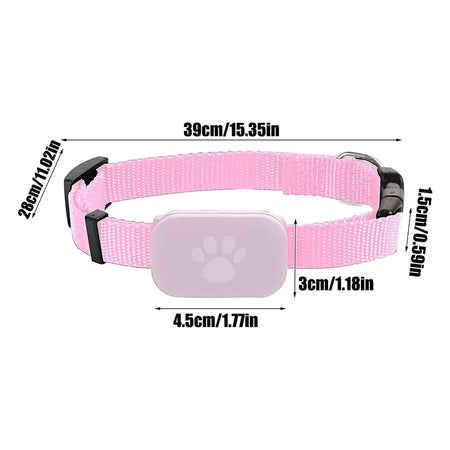 GPS Cat Collar Kitten Tracking &ndash; Long Lasting Battery Pink