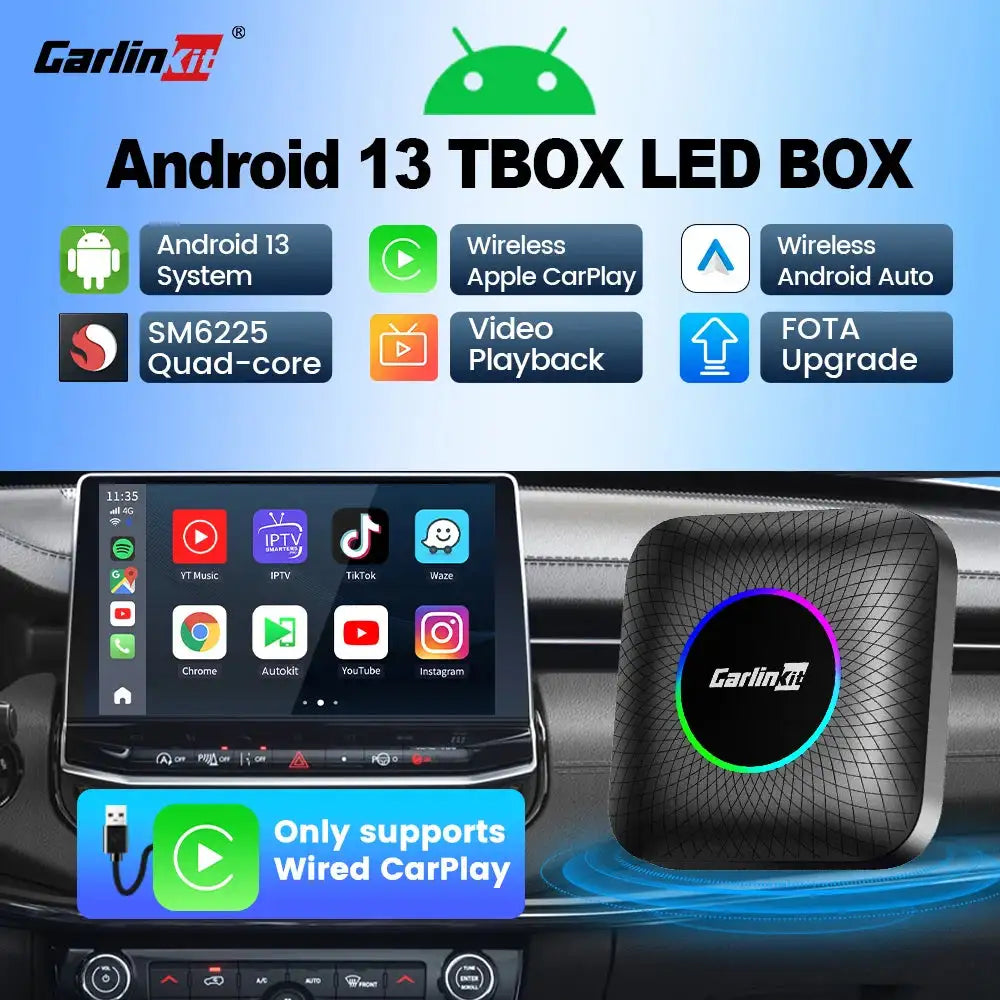 CarlinKit Android 13 TV Box CarPlay Android Auto Wireless