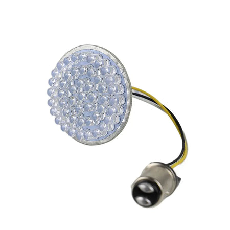2" 1157 Front Amber + White LED Turn Signal Light Motorcycle for Softail 2011-2017 Dyna 2012-2017 Sportster Touring 2014-2017 by InterCyprus Trading Ltd