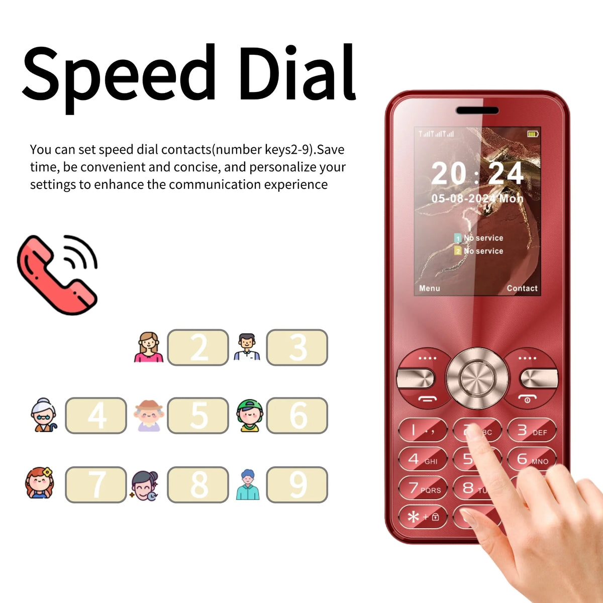 GSM 2G Ultra Slim Budget Phone For The Elderly &ndash; Easy To Use