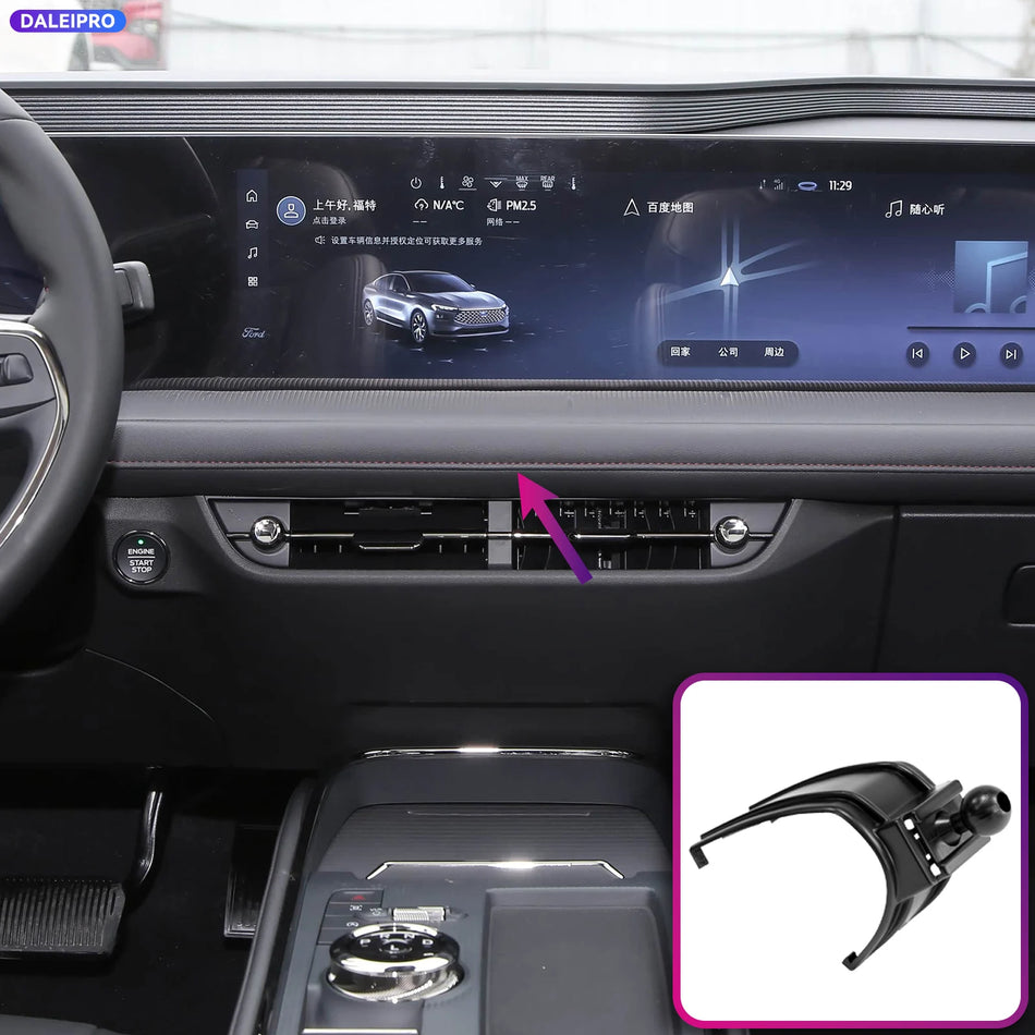 Car Phone Holder Base With 66W Charging For Ford Taurus Mondeo 2022-2024