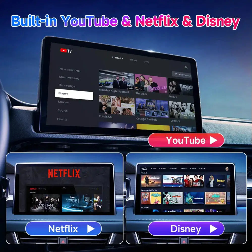 Carlinkit QCM 6125 Android 13 TV Netflix YouTube CarPlay