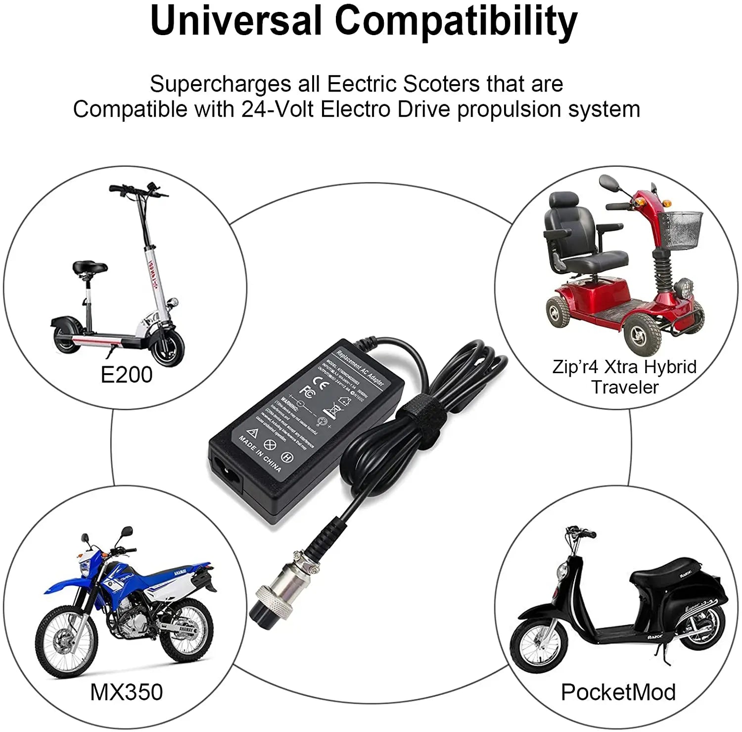 24V Electric Scooter Charger &ndash; Compatible with Razor Models