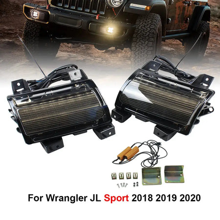 LED Turn Lights DRL Daytime Running Lamp Fender Light for Jeep Wrangler JL Sport 2018 2019 2020 by InterCyprus Trading Ltd