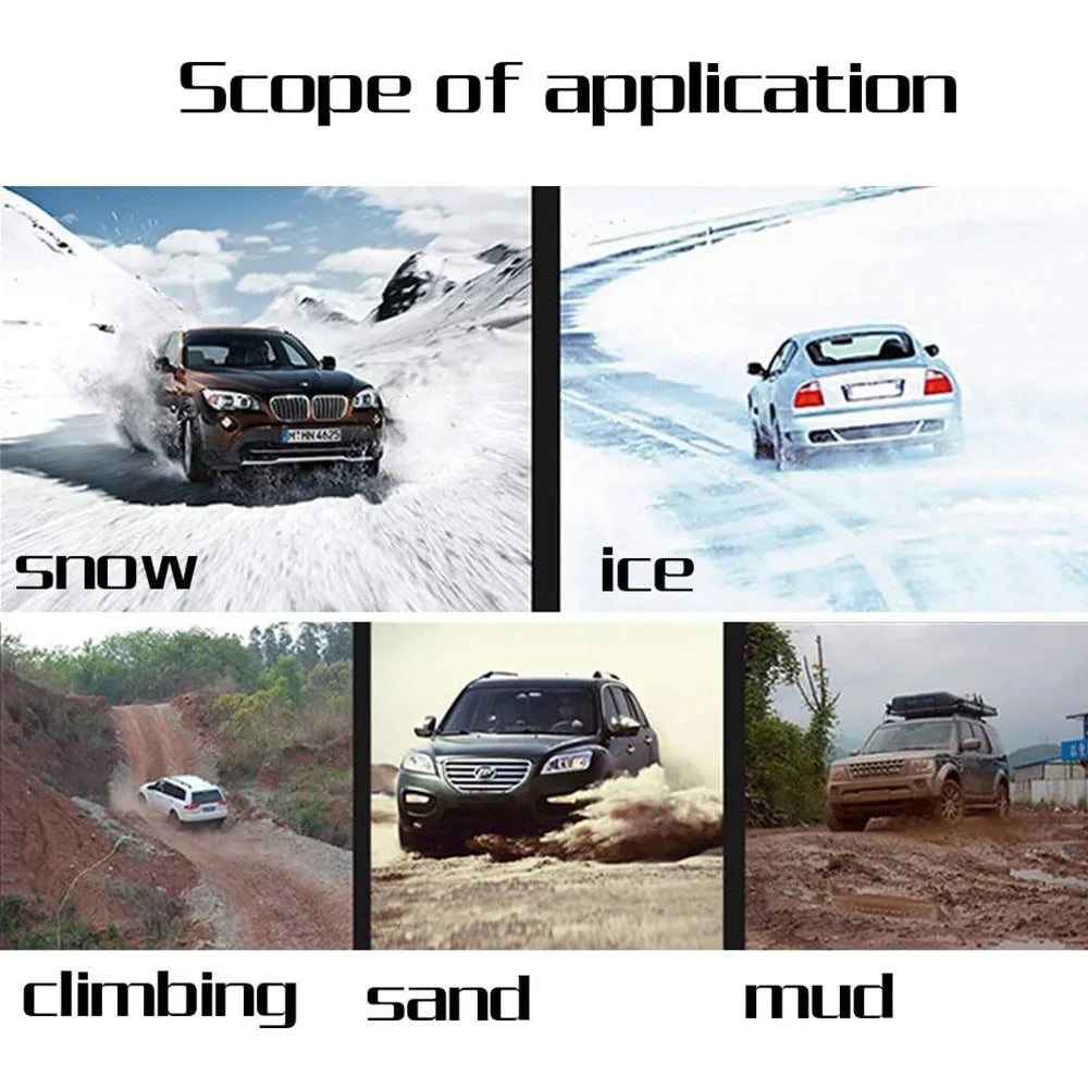 [3Pcs Snow Tire Chains] &ndash; Easy to Mount Emergency Traction