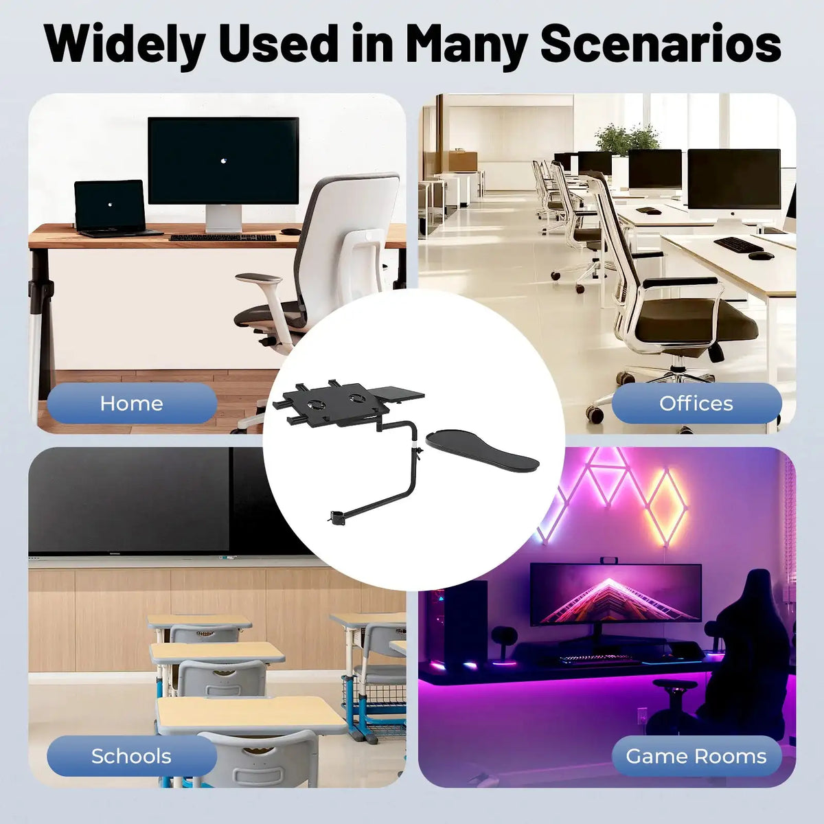 Adjustable Laptop Stand 360 Rotating Tray &ndash; Cooling Fans