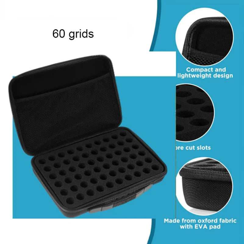 1PC Hard Battery Organizer Storage Box &ndash; Insulin Vial Mesh 60 grids