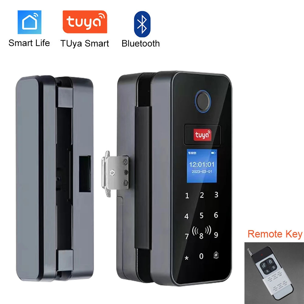 Tuya App Glass Door Lock &ndash; Biometric Bluetooth Unlock B13-remote control
