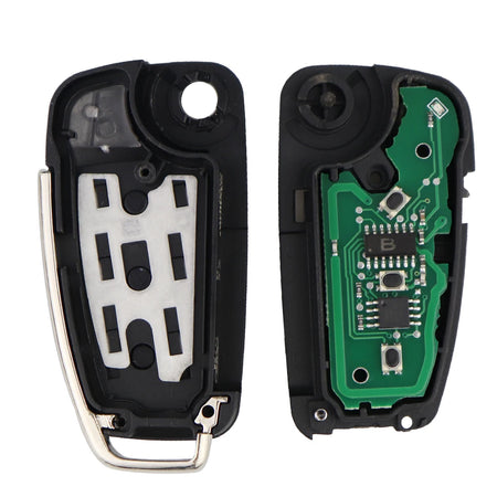 High-Quality 315/433Mhz Audi Remote Car Key ID48 for Q7 B7 Q3 A3 TT A2 A8 A6 A6L A4 S5 C5 C6 B6 A4L A5 Q5 S RS Models - Uncut Blade, No Logo