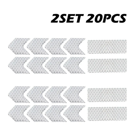 PJ2026 Reflective Stickers - Ultra Visible Night Safety 2 Set 20 PCS