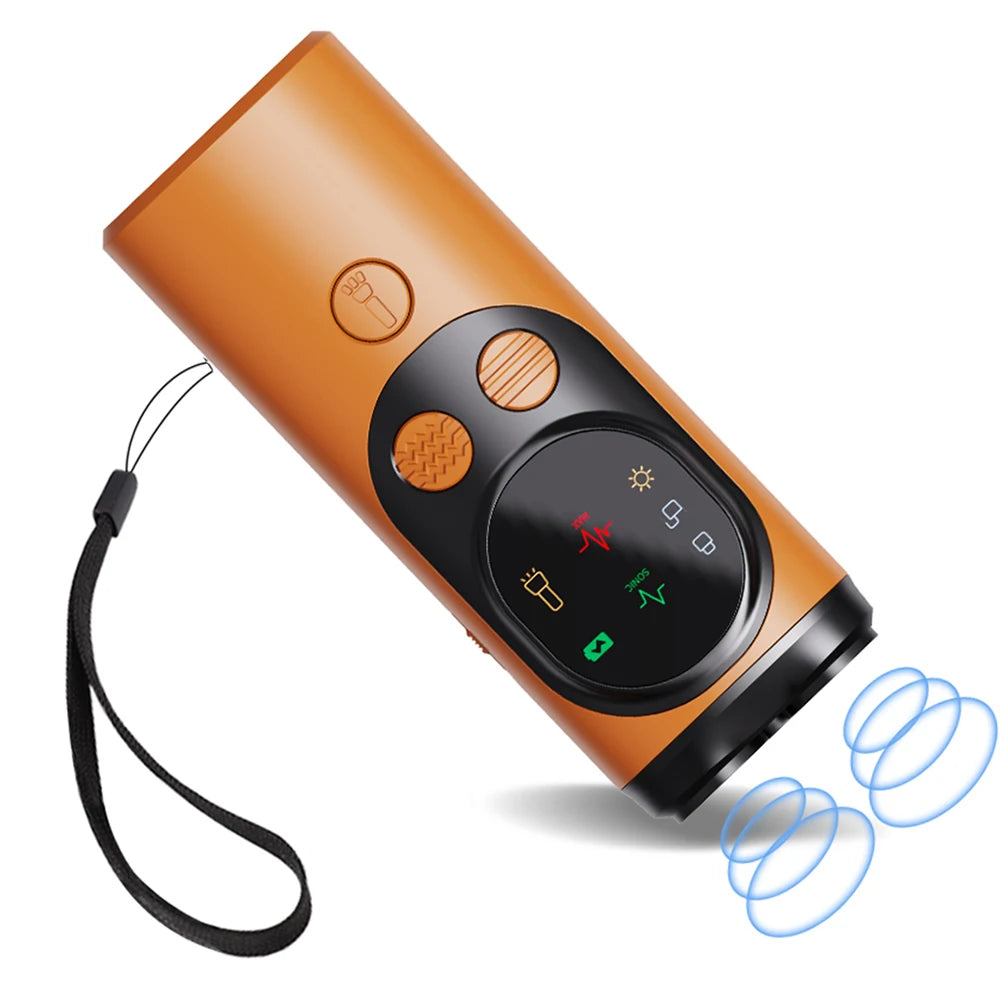 3-Heads Ultrasonic Dog Repeller P10 &ndash; Anti Barking Deterrent Orange