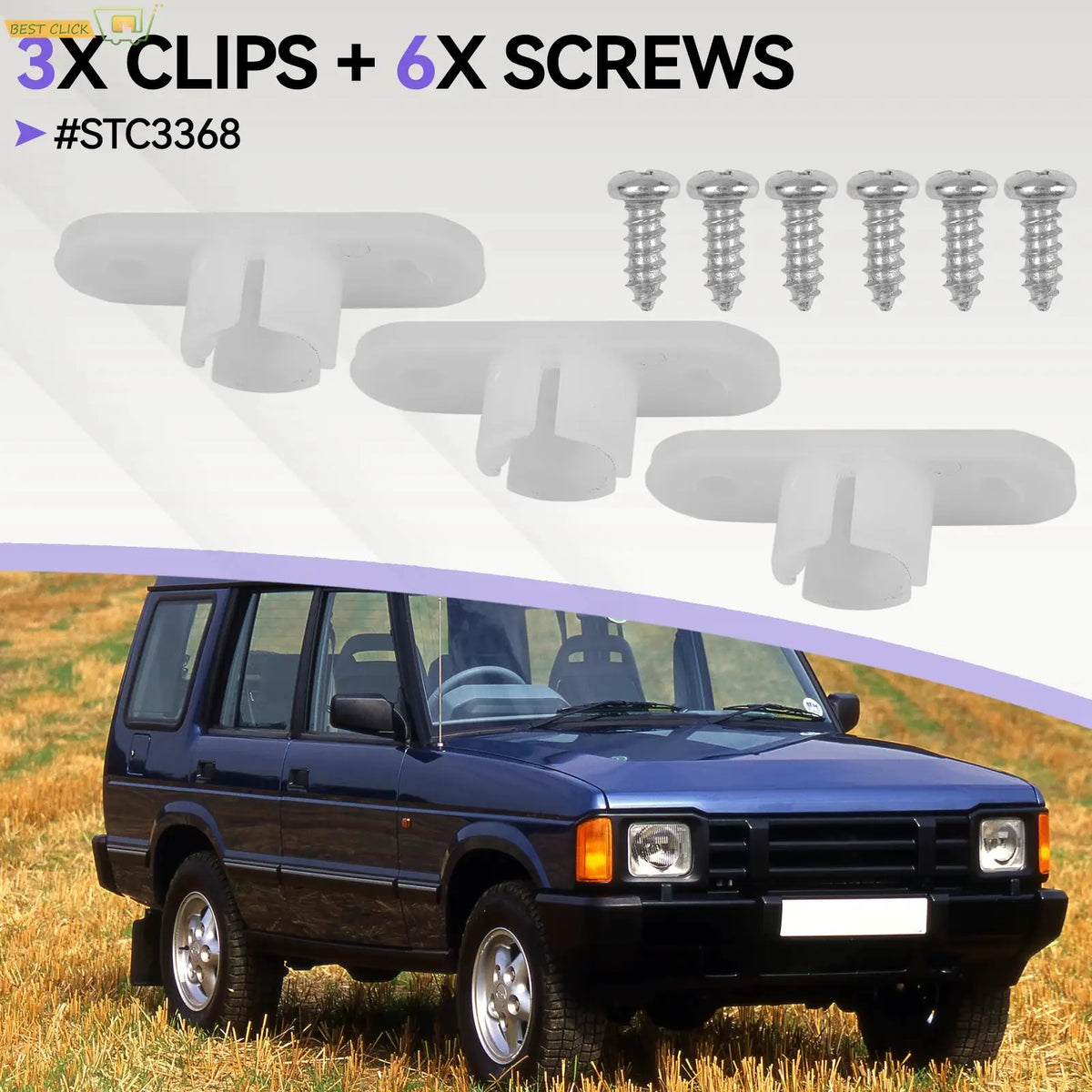 3PCS Headlight Adjuster Clip Kit STC3368 For Land Rover Discovery 1 2 1995-2002 Headlamp Leveling Repair Set by InterCyprus Trading Ltd