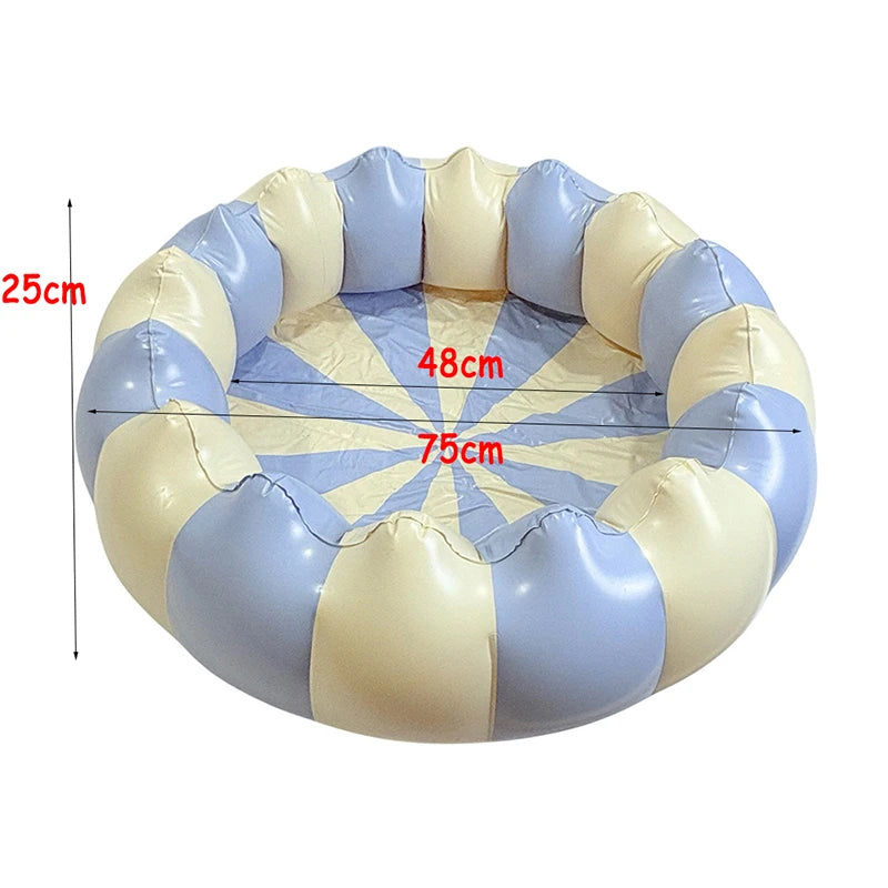 Baby PVC Inflatable Pool - Portable Toddler Pool Outdoor Play ATS30628 A