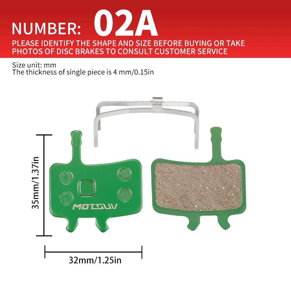 MOTSUV-Bicycle Disc Brakes &ndash; Ceramic Pad Kit Included 4 pares 02A