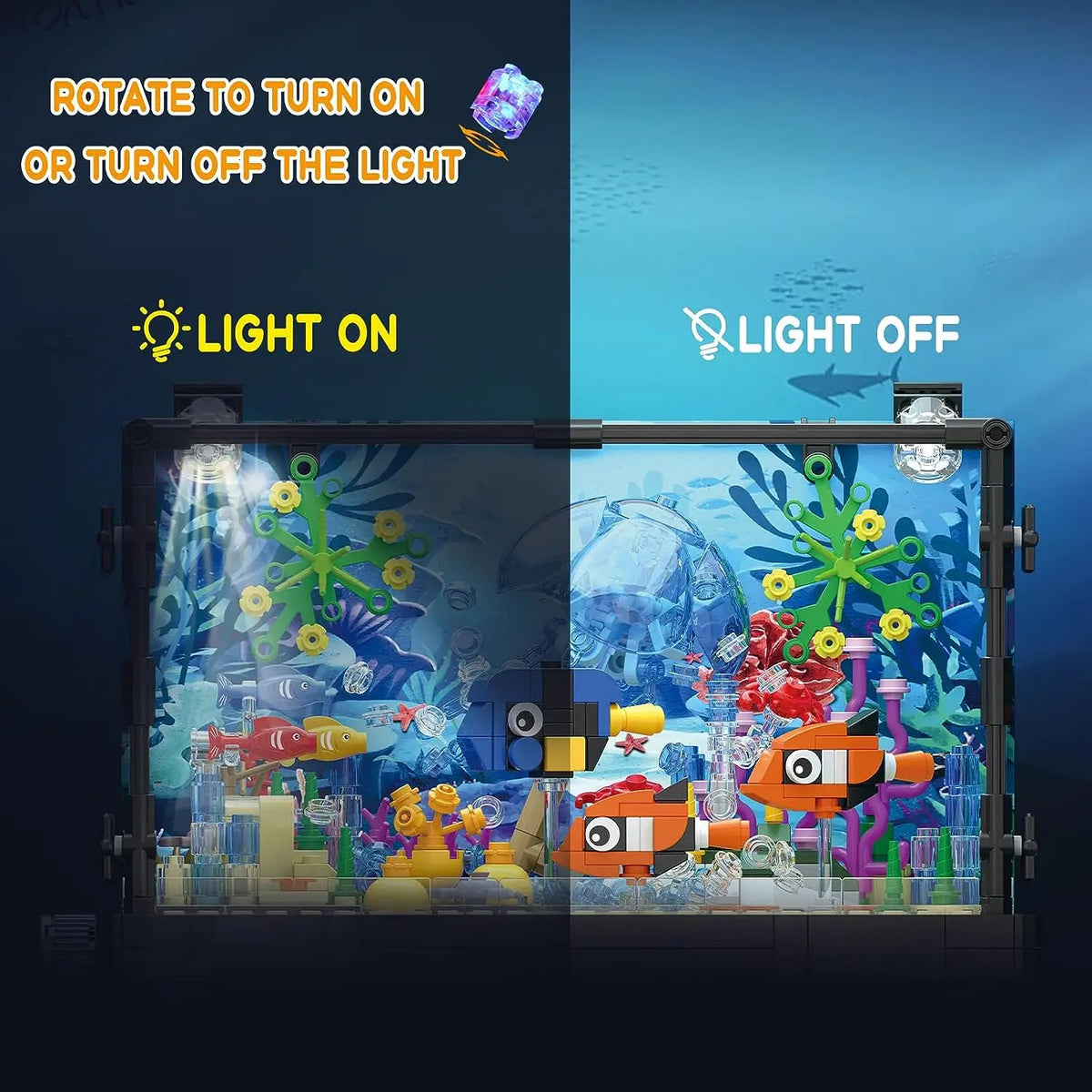 MOC Ocean Fish Tank Building Block Set &ndash; Creative Play
