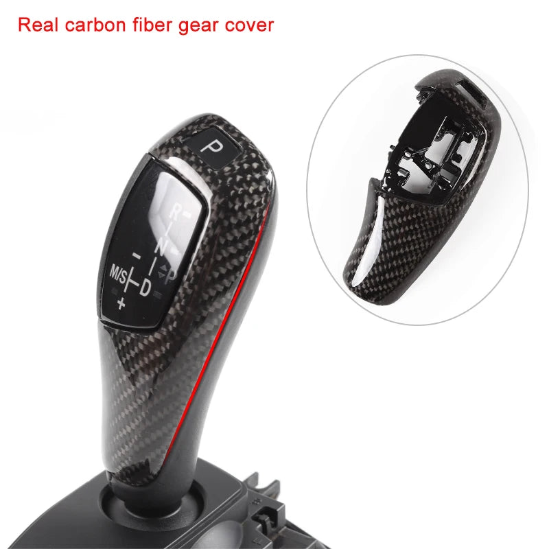 Recubrimiento de palanca de cambios de fibra de carbono para BMW 3GT F30 F31 F34 F10 F18 F01 F02 F25