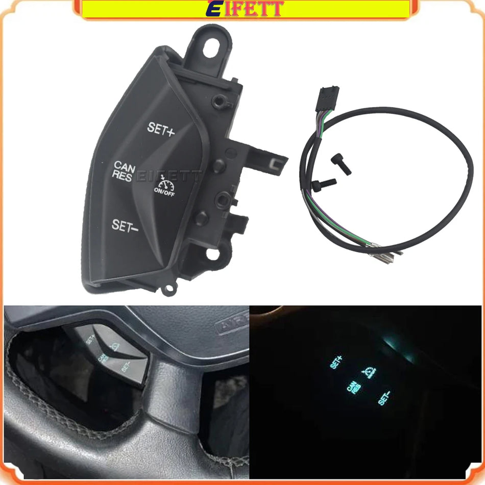 Bouton de contrôle de vitesse de volant avec fil pour Ford Focus Kuga 2012-2014