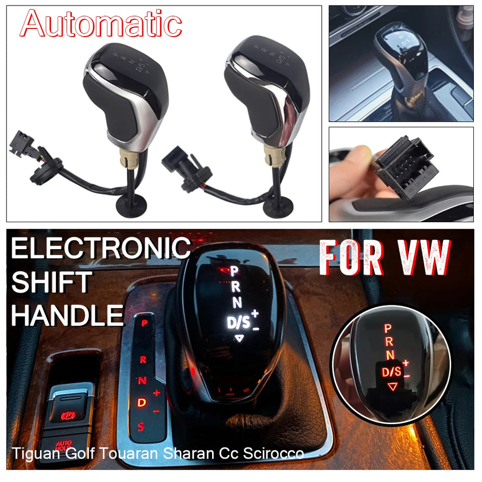 Perilla de Cambio LED con Luz Roja y Blanca para VW Golf MK6 MK7 Passat B7 B8
