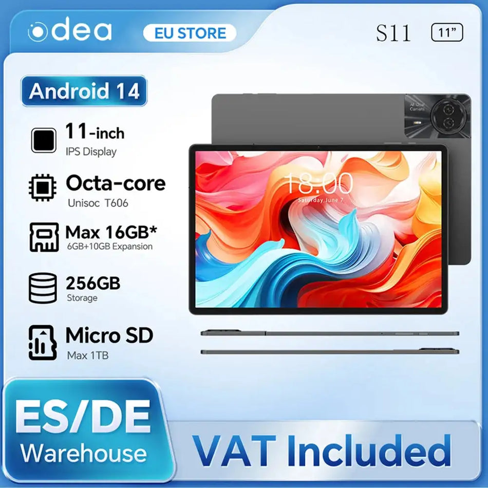 Odea S11 Tablet Android 14 16GB RAM 256GB ROM 11 Inch Tablet / EU / spain