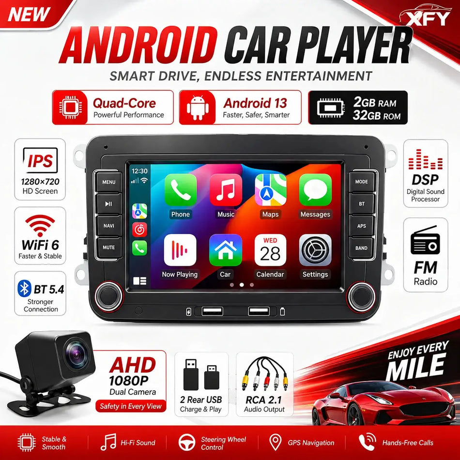Android Car Radio With GPS WiFi CarPlay For Volkswagen Golf 5 6 Passat B6 B7 by InterCyprus Trading Ltd