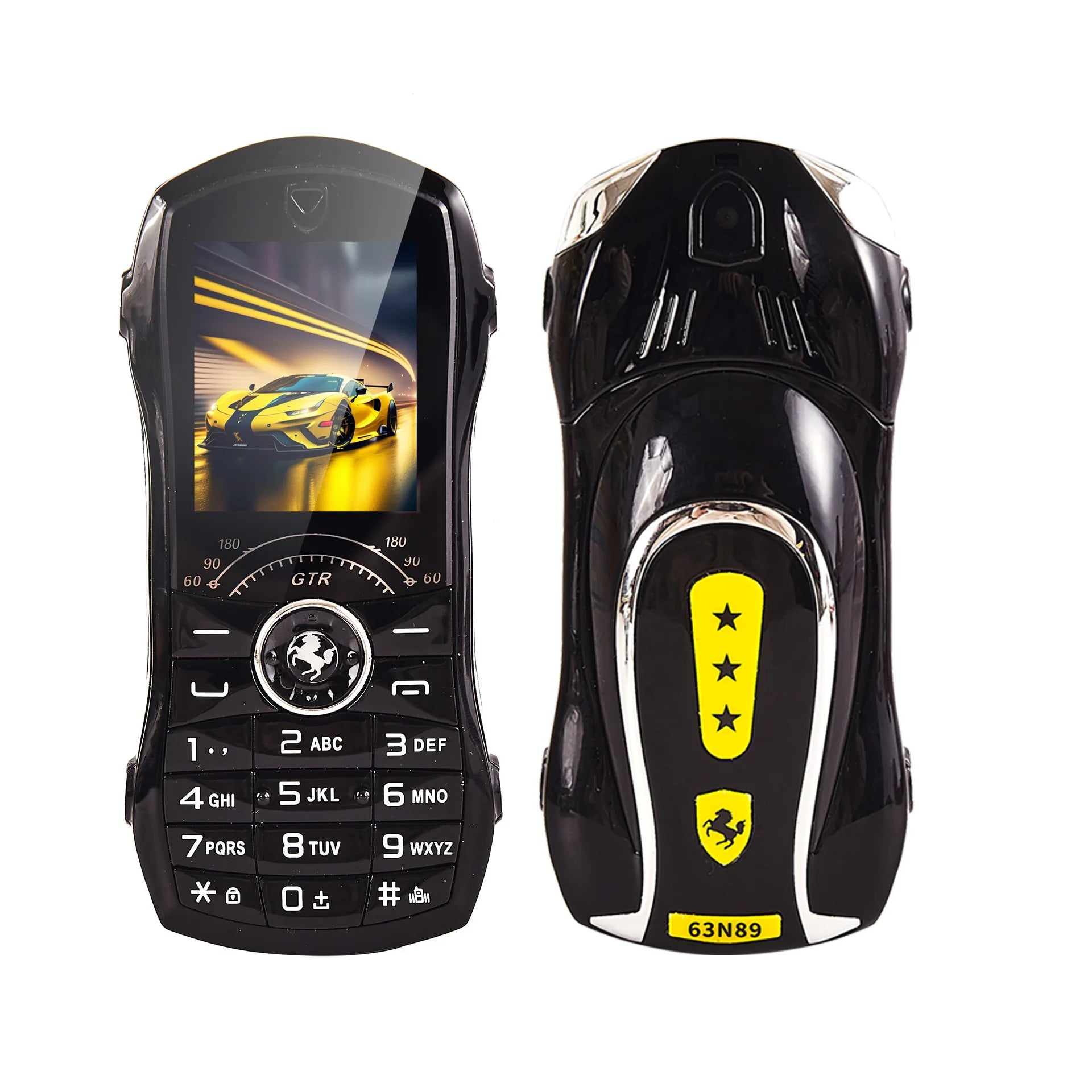 Unlocked Cute Car Toy Feature Phone For Kids &ndash; Low Radiation Black / Standard