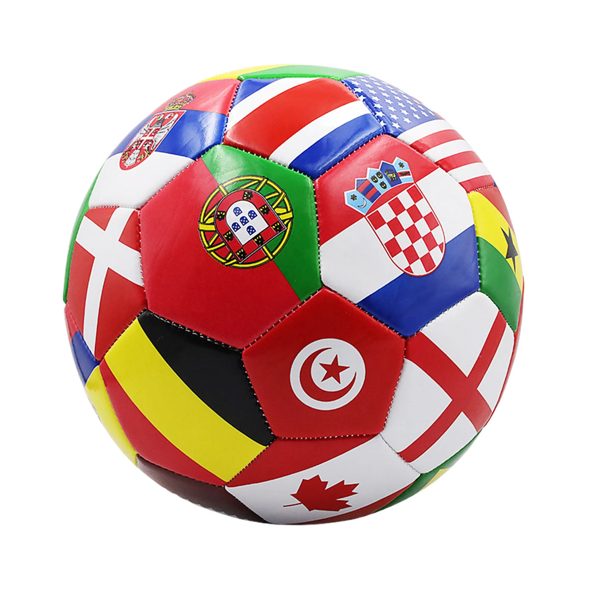 Flag Printed Official Size 5 Soccer Ball for Training and Matches Flag football