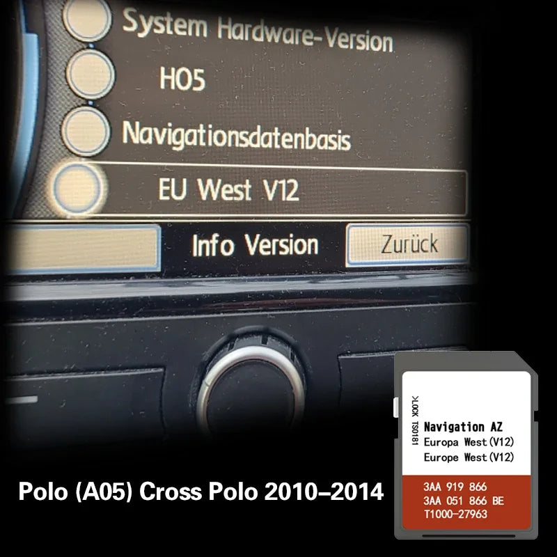 VW Polo A05 RNS3 SD Map Card &ndash; Germany Denmark Finland CHINA / Polo A05 Cross Polo