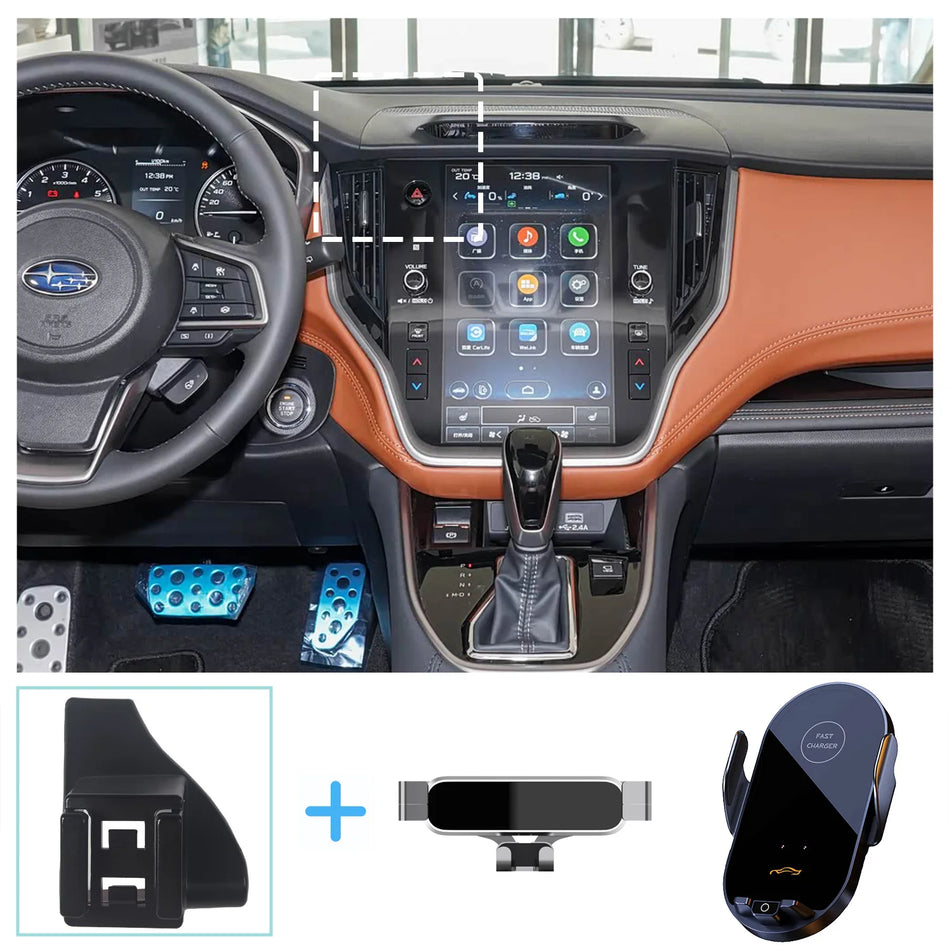 Wireless Charging Phone Mount With Gravity Stand for Subaru Outback