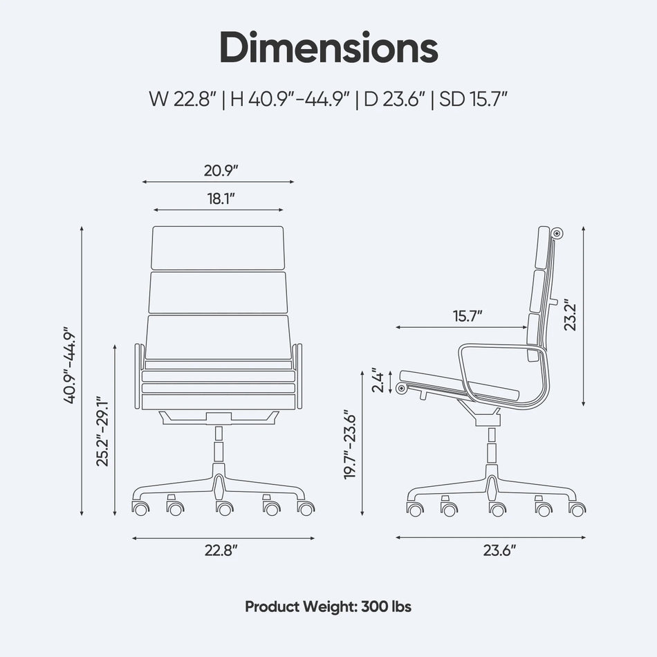 Skórzane Ergonomiczne Krzesło Biurowe z Wsparciem Lędźwiowym