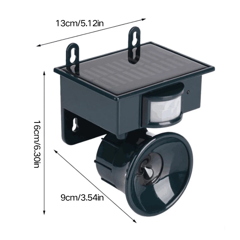 Solar Ultrasonic Bird Repellent &ndash; Eco Friendly Solar Power Animal drive / US