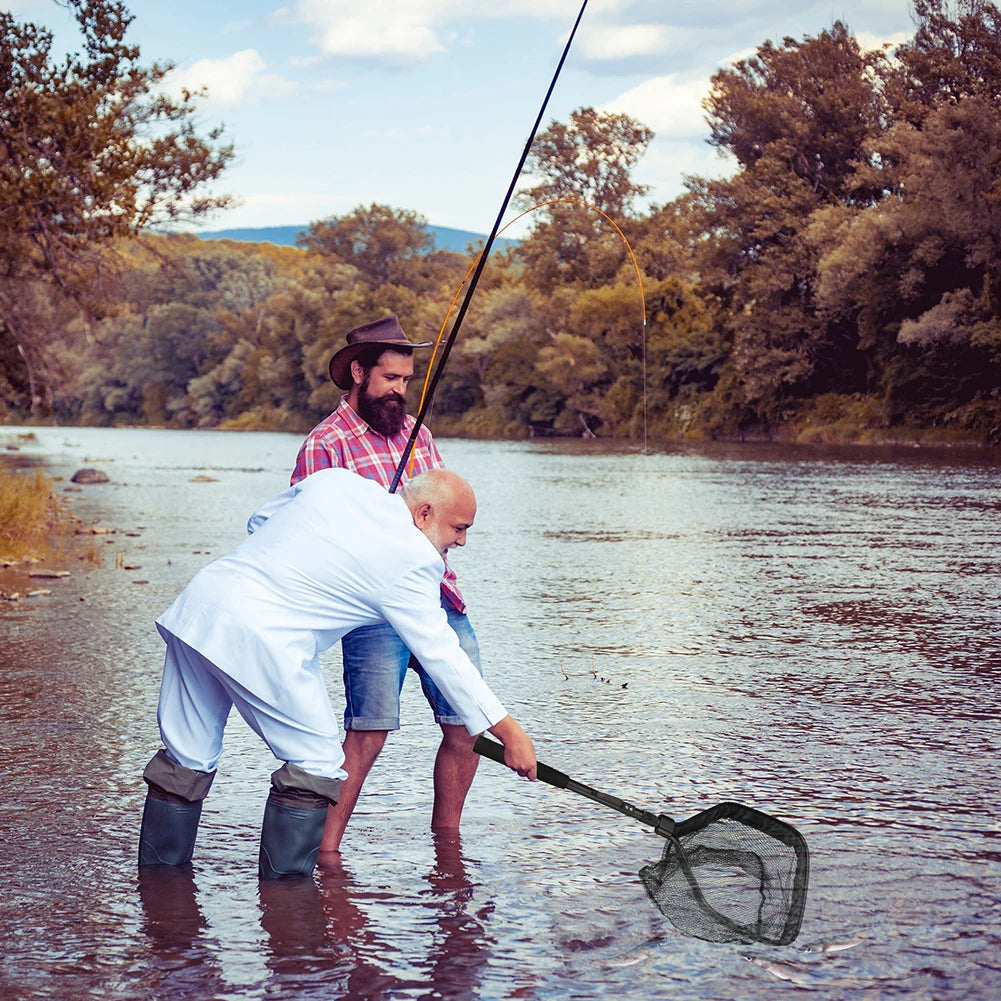 Floating Fishing Net with Telescopic Pole - Easy Catch &amp; Release for Saltwater and Freshwater