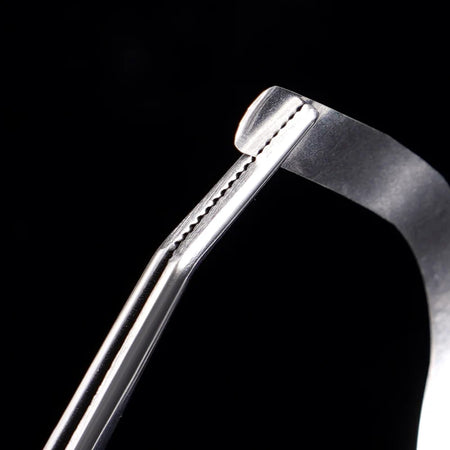 3Pcs Dental Tweezers Steel Serrated Curved &ndash; Easy Grip