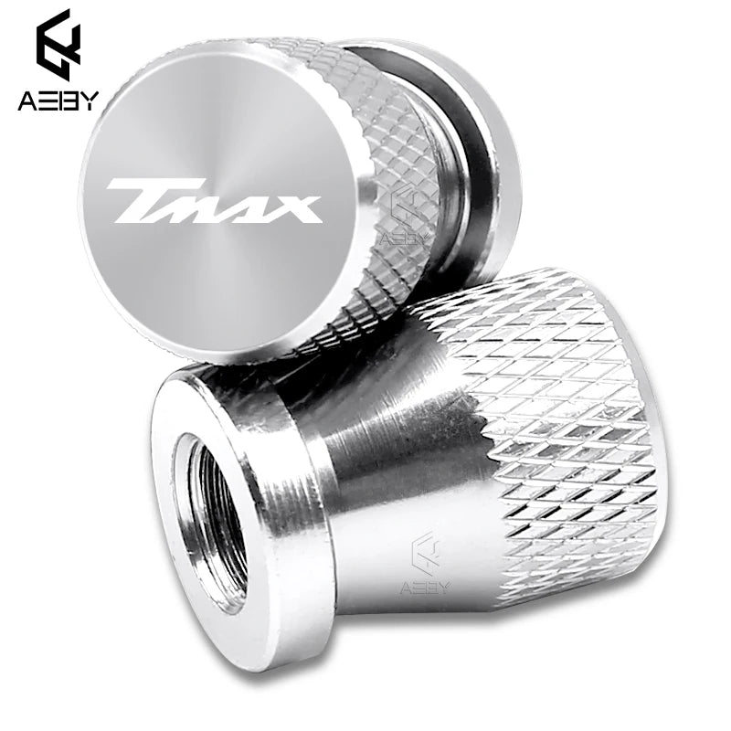 Yamaha T-Max 500 Aluminium Alloy Valve Stem Caps - 2PCS silver