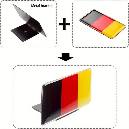 3D German Flag Plastic Grille Emblem for Volkswagen All Models by InterCyprus Trading Ltd