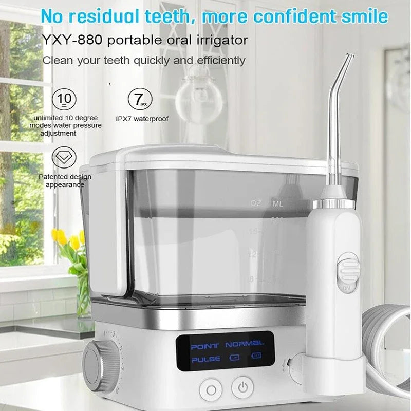 Rechargeable Oral Irrigator &ndash; Four Modes 600ml Flosser Tip