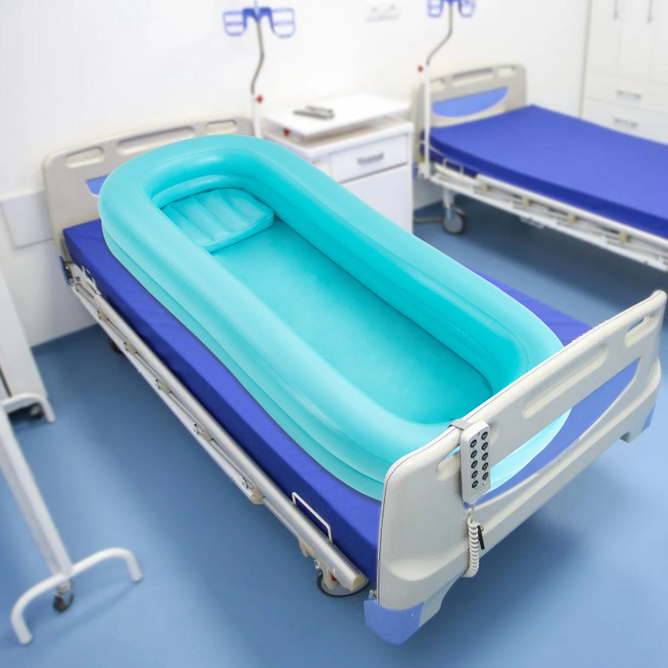 Yatak Yataklılar İçin Şişme Duş Küveti - Güvenli Yatakta Banyo