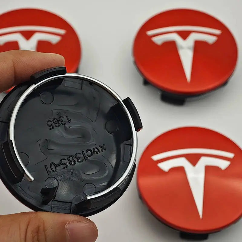 4 pcs/set suitable for Tesla Model 3 Y S X wheel center cap badge, modified wheel hub cap ABS 56mm Tesla original car wheel cent by InterCyprus Trading Ltd