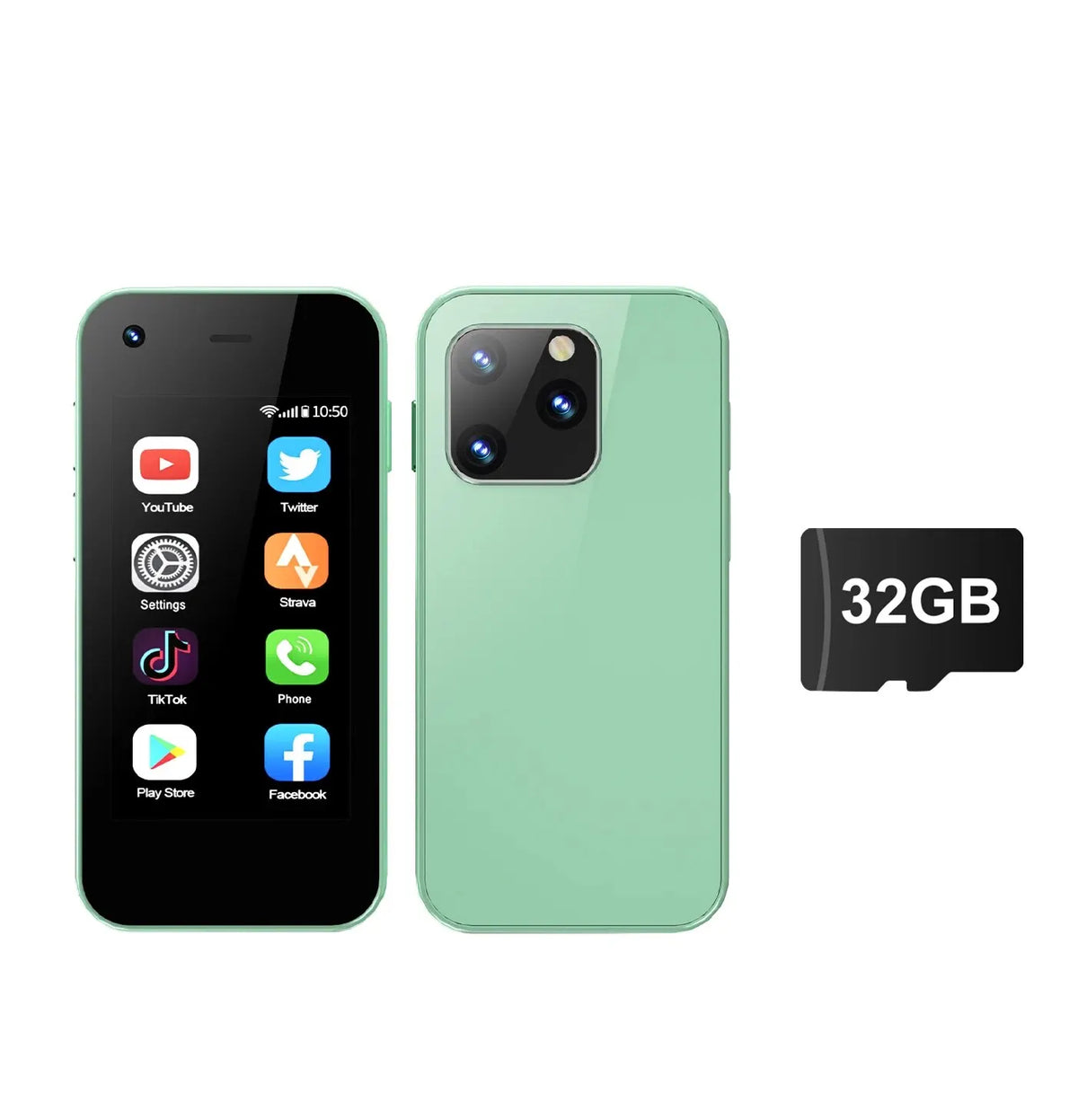 SERVO KING5000 Mini Android Smartphone &ndash; Pocket Friendly green N 32GB TF card / 16g / 2 G