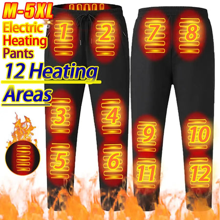 USB Heated Winter Hiking Pants Unisex Thermal Ski Wear