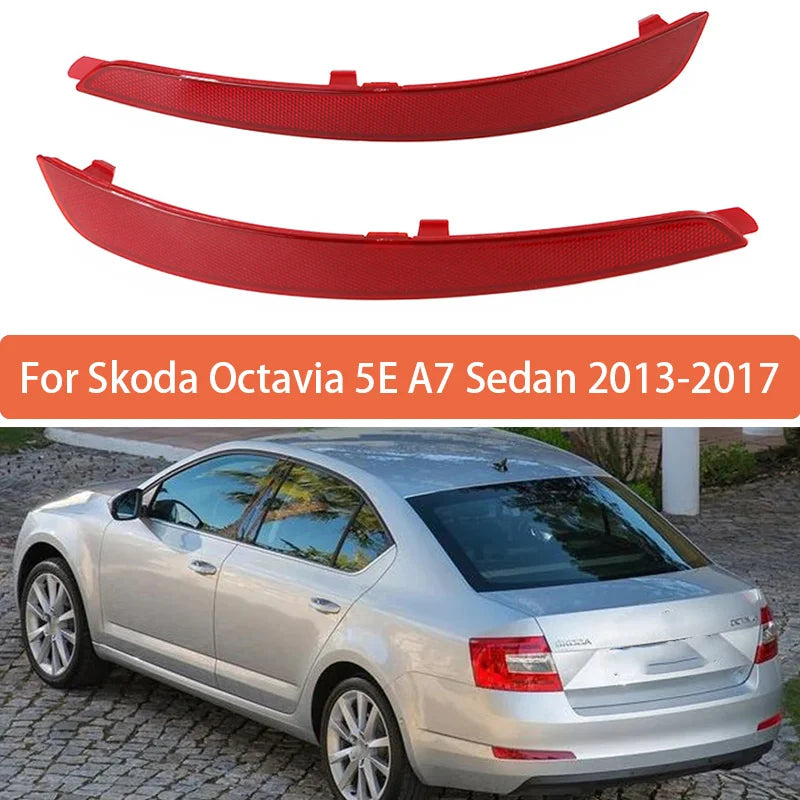 Rear Bumper Reflector Light For Skoda Octavia 5E A7 Sedan 2013 2014 2015 2016 2017 Car-Styling 5E5945105 5E5945106