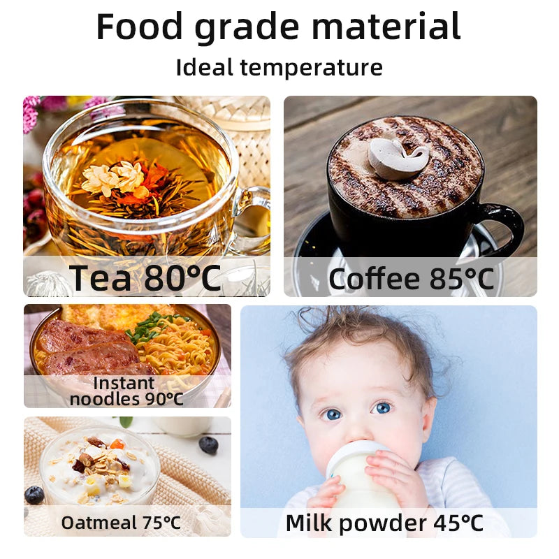 12V 24V Smart Car Heating Cup Electric Kettle - Touch LCD