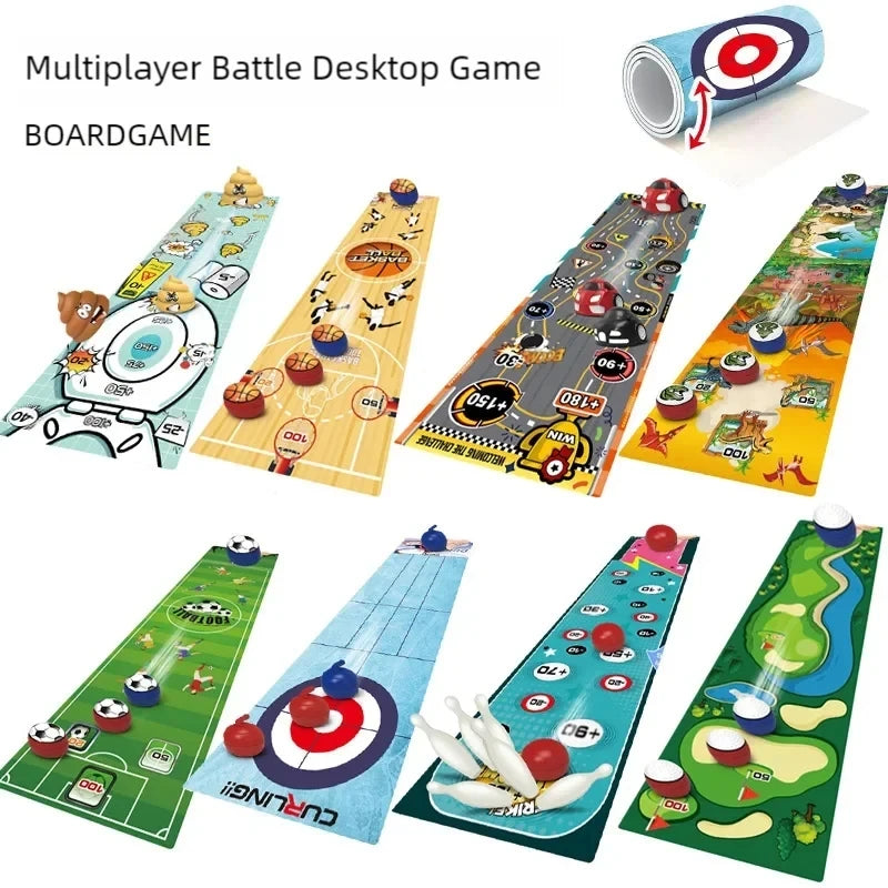 Portable Football Board Game Mat Set for Travel, Indoor and Outdoor Play, Multiplayer Table Ball Game for Kids