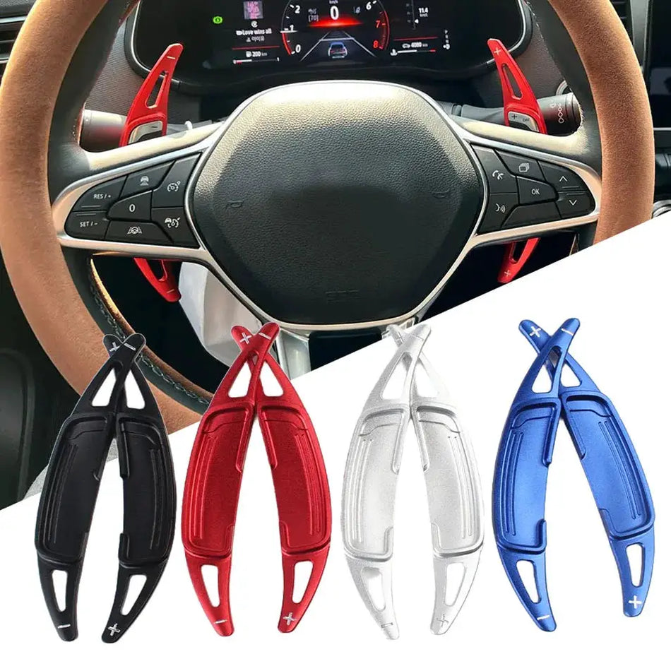 Steering Wheel Paddle Shift Extensions Aluminum Alloy For Renault Clio V Captur II Arkana 2020-2023 by InterCyprus Trading Ltd