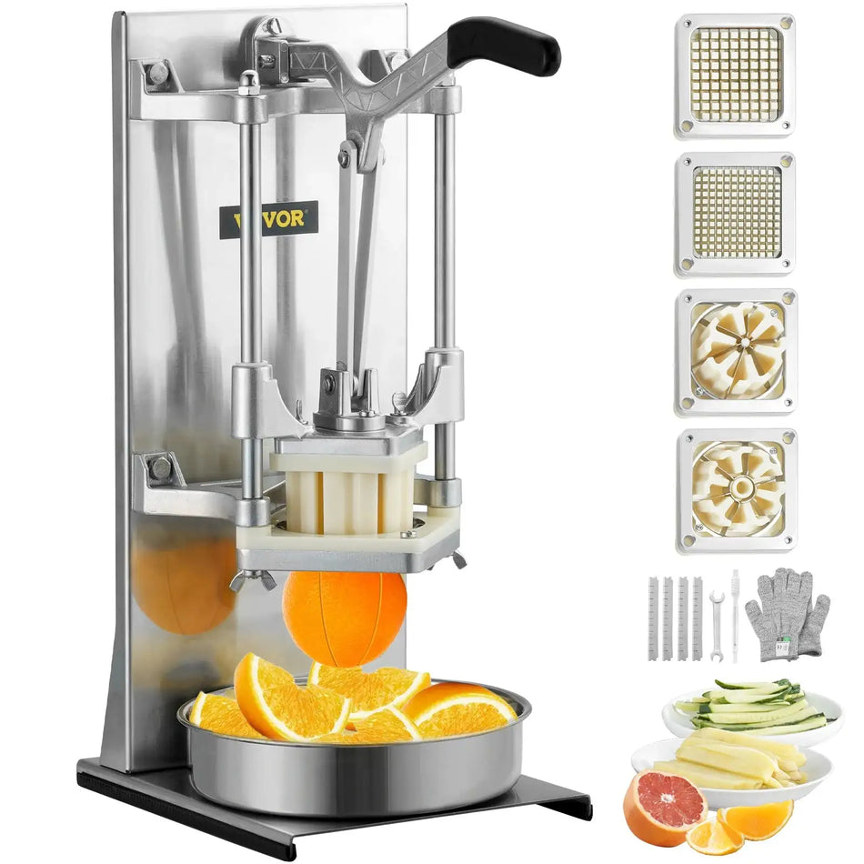 French Fry Cutter 4 Blades With Extended Handle