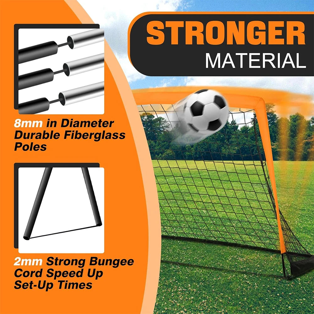 NoEnName Portable Pop-Up Soccer Goals for Indoor and Outdoor Training