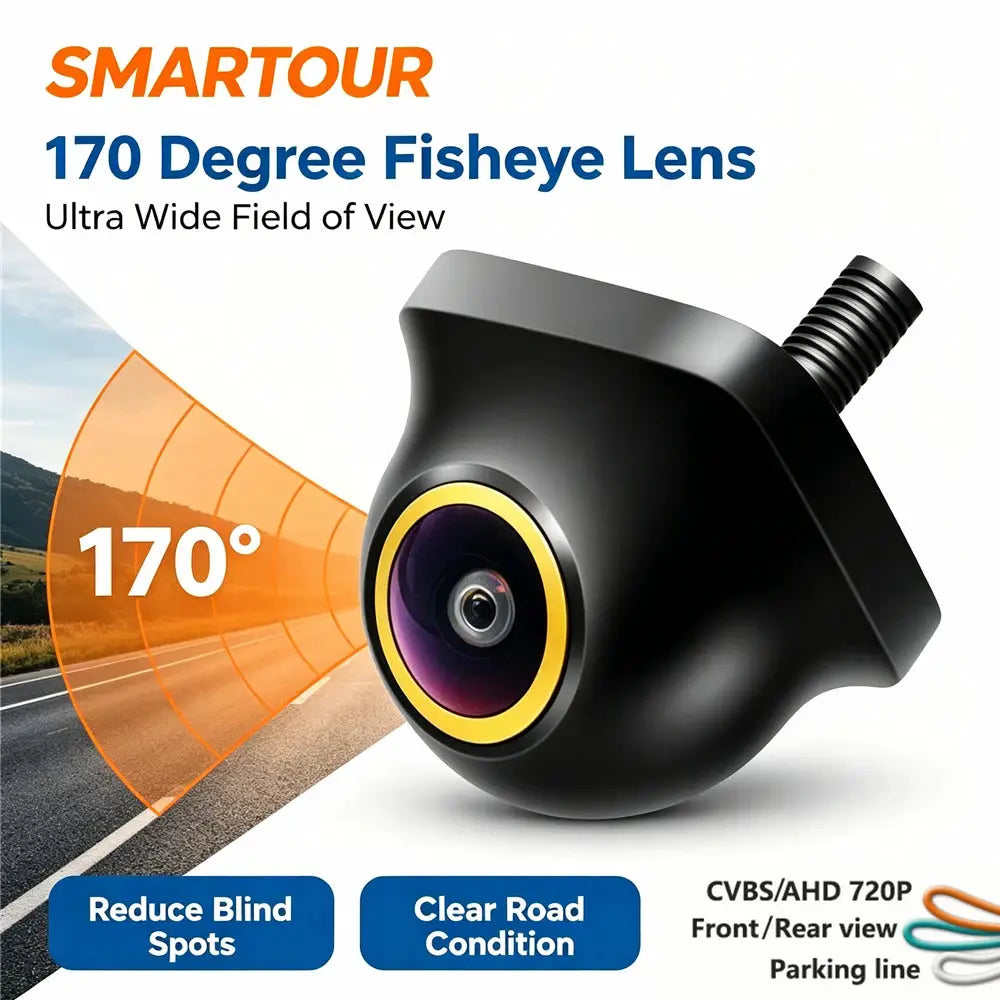 Car Backup Camera AHD 720P CVBS Switch 170° Wide Angle Fisheye Lens Front/Rear View Switch Parking Guide Line Control For Car by InterCyprus Trading Ltd