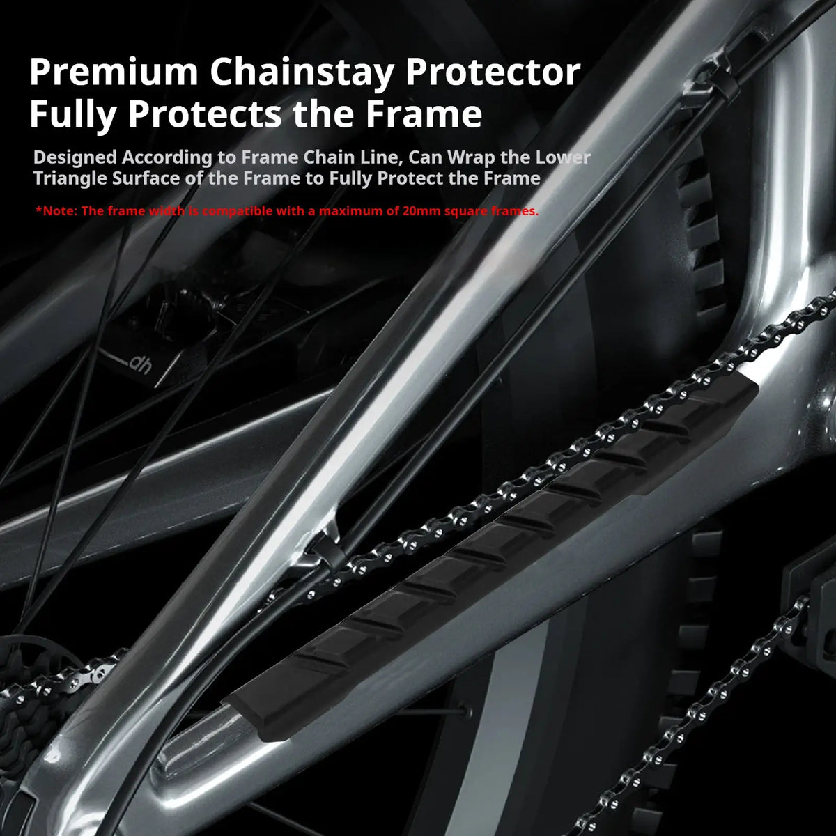 ENLEE Bicycle Chain Protector Road And Mountain Bike TPU Frame Chain Anti-Scratch And Wear-Resistant Strip by InterCyprus Trading Ltd